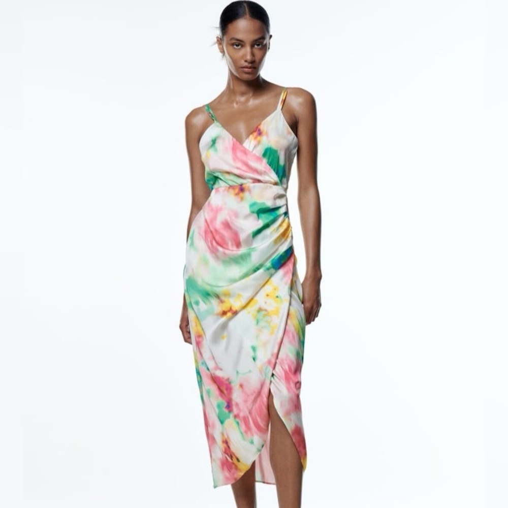 Colorful Watercolor Maxi Dress - Picture 3 of 12